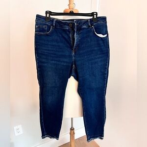 Ann Taylor Deep Indigo Cropped Jeans